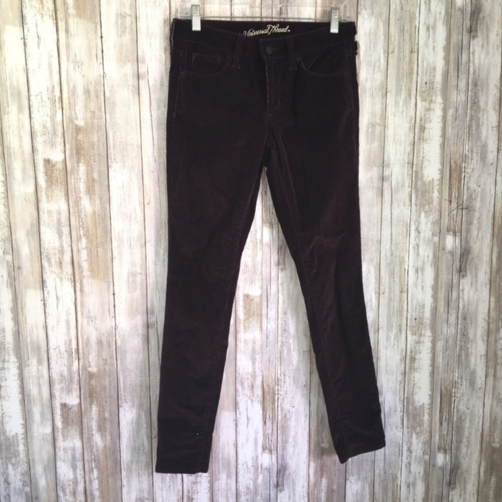 Universal Thread Mid Rise Maroon Corduroy Pants - Picture 1 of 4